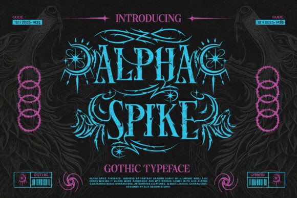 Alpha Spike Typeface for Bold Digital Branding