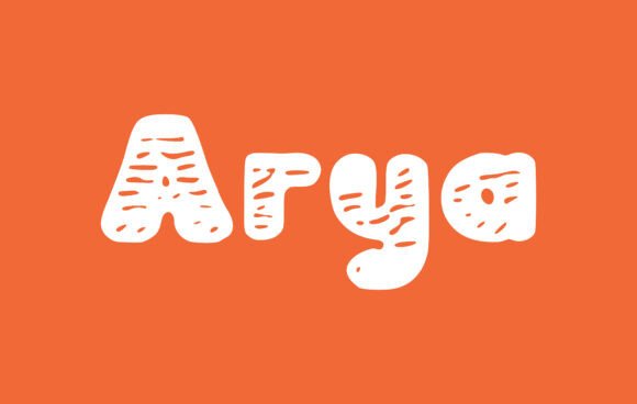 Arya Typeface: A Playful Display Font for Makers