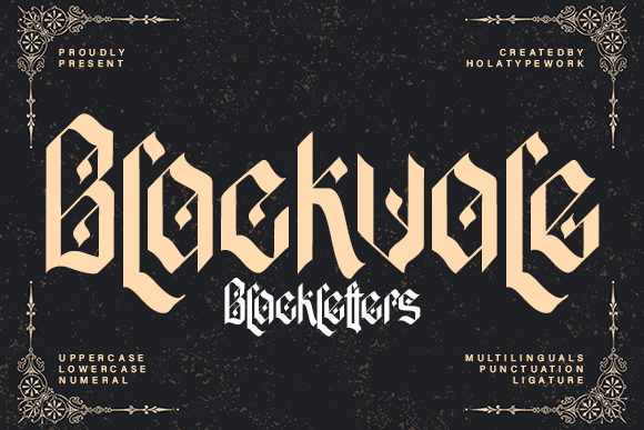 Blackvale: A Bold Blackletter Typeface for Web Design