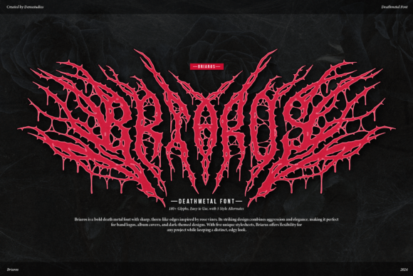 Briaros Font: Bold Blackletter for Makers