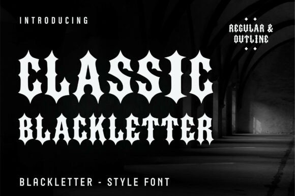 Classic Blackletter: A Bold Gothic Display Font
