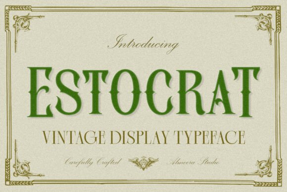 Estocrat: A Vintage Display Serif Font for Editorial Design