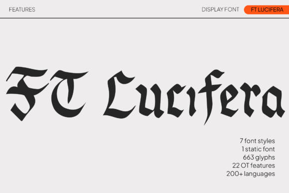 Ft Lucifera: A Modern Blackletter Font for Campaigns