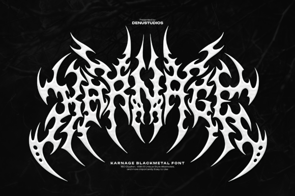 Karnage Font Review: Extreme Black Metal Display Type