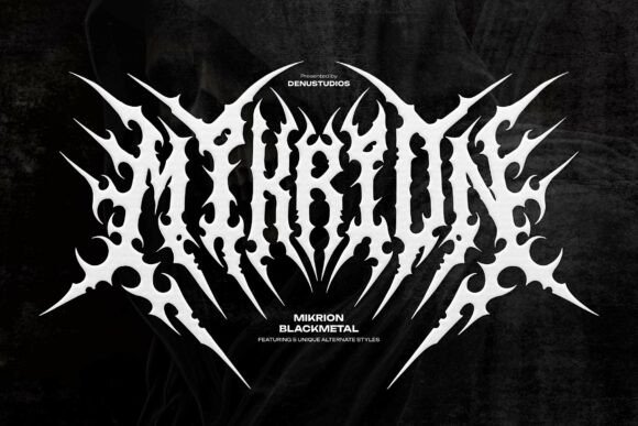 Mikrion Typeface for Brutal Brand Impact