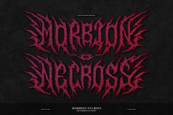 Morbion Necross: A Bold Blackletter Font for Makers