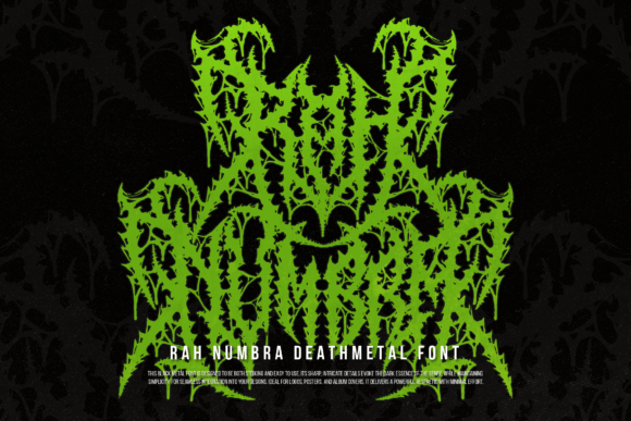 Rah Numbra: The Ultimate Death Metal Font for Crafters