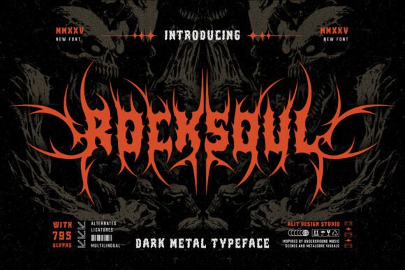 Rocksoul Typeface: Bold Blackletter for Editorial Impact
