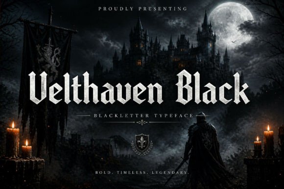 Velthaven Black: A Heavy-Duty Blackletter Typeface for Epic Storytelling